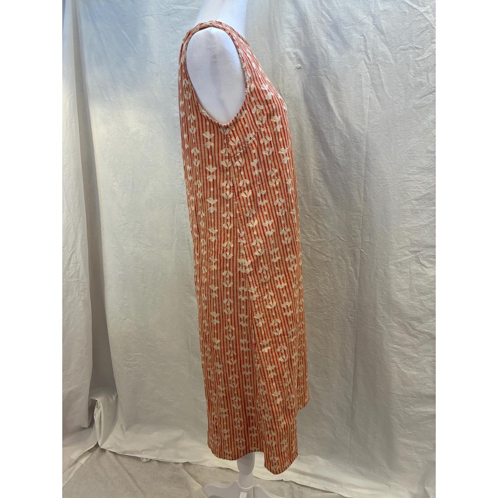 Ace & Jig Sleeveless Handwoven Cotton Shift Midi Dress S, Button Back - Picture 7 of 8